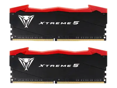 Patriot Viper Xtreme 5 - DDR5 - Kit - 48 GB: 2 x 24 GB - DIMM 288-PIN - 7000 MT/s / PC5-56000 - CL32 - 1.45 V - ungepuffert - on-die ECC - mattschwarz, weiß, Rot