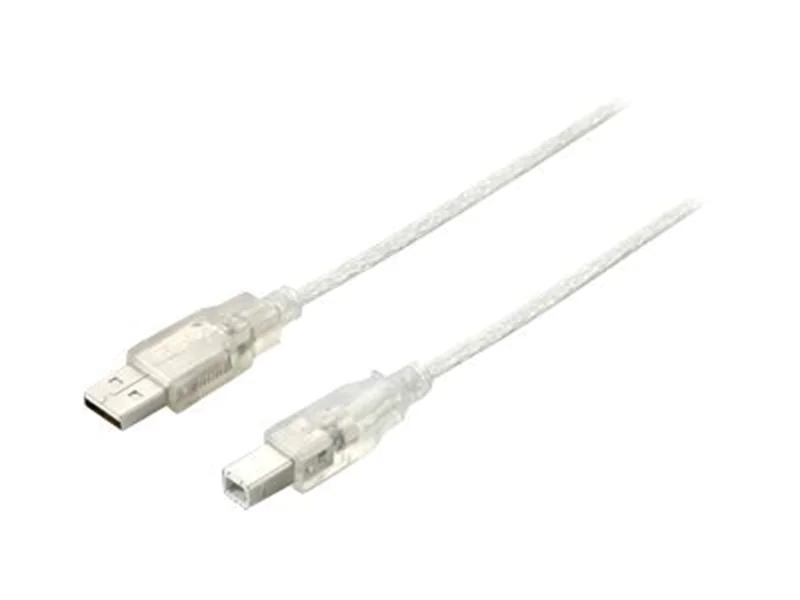 Equip - USB-Kabel - USB (M) zu USB Typ B (M) - USB 2.0 - 5 m - Transparent Silver