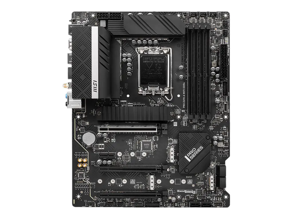 MSI PRO Z690-A WIFI DDR4 - Motherboard - ATX - LGA1700-Sockel - Z690 Chipsatz - USB-C Gen2, USB 3.2 Gen 1, USB 3.2 Gen 2, USB-C Gen 2x2 - 2.5 Gigabit LAN, Wi-Fi 6, Bluetooth - Onboard-Grafik (CPU erforderlich) - HD Audio (8-Kanal)