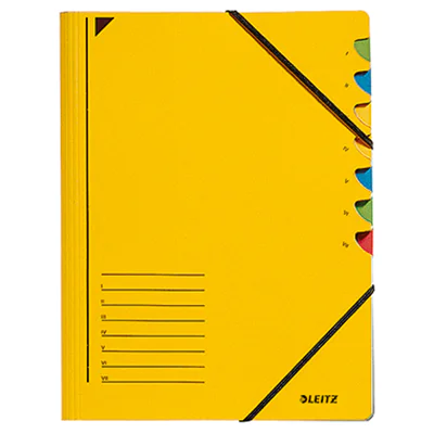 Leitz Ordnungsmappe 39070015 DIN A4 7Fächer farbig Karton gelb