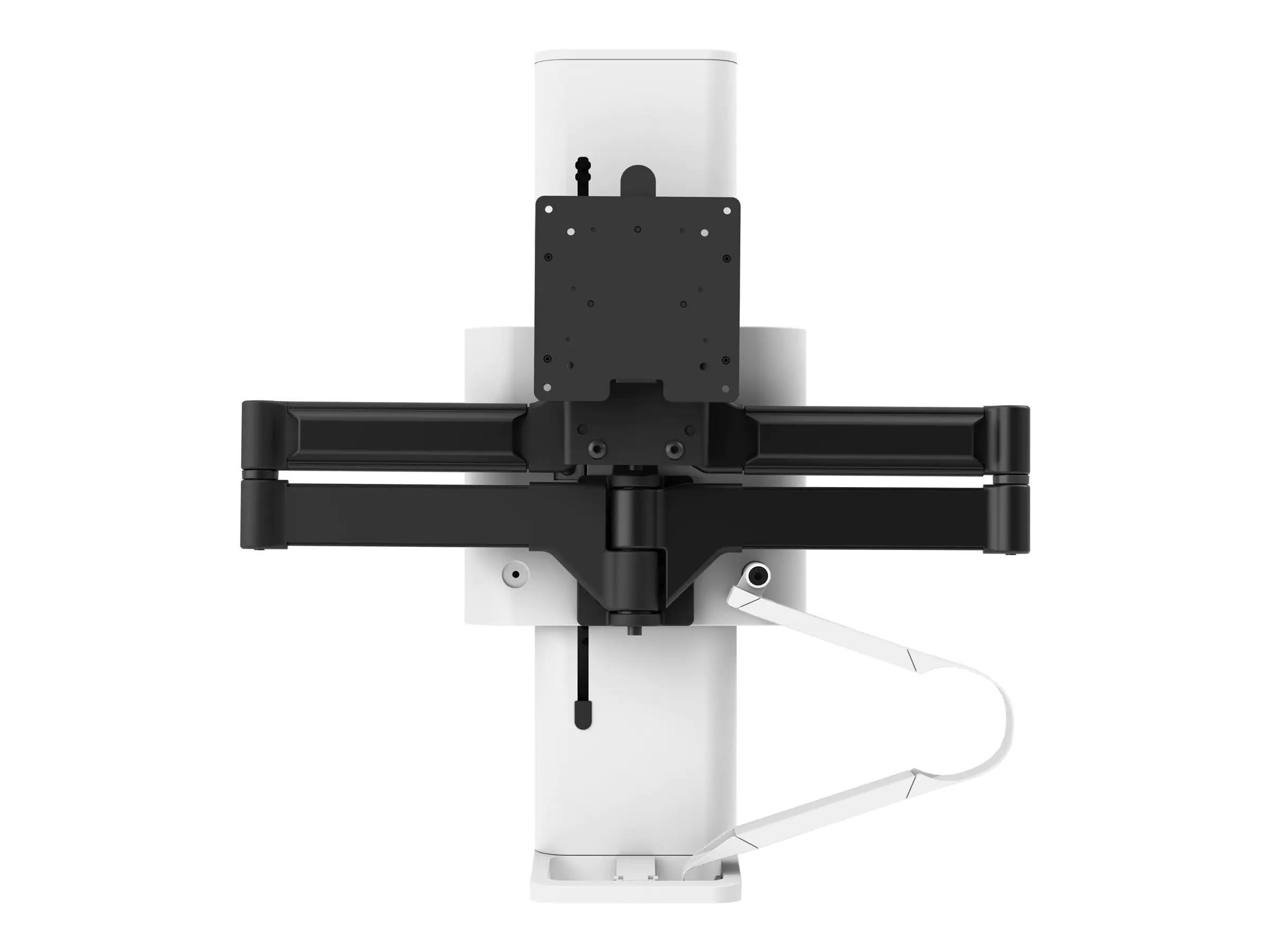 Ergotron TRACE - Befestigungskit (Pivot, Basis, VESA-Abstandshalter, Hubsäule, Verlängerungsarm, 2-teilige Tischklemme, Kabelmanagement-Kanal) - Konstante Krafttechnologie - für LCD-Display - weiß - Bildschirmgröße: 54.6-96.5 cm (21.5-38") 45-630-216