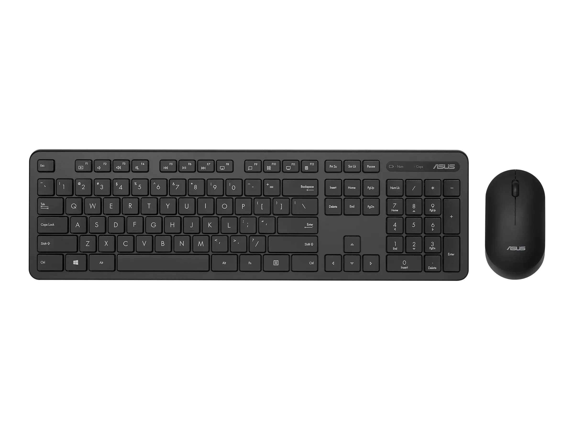 ASUS CW100 - Tastatur-und-Maus-Set - kabellos - 2.4 GHz - QWERTZ - Deutsch - Schwarz
