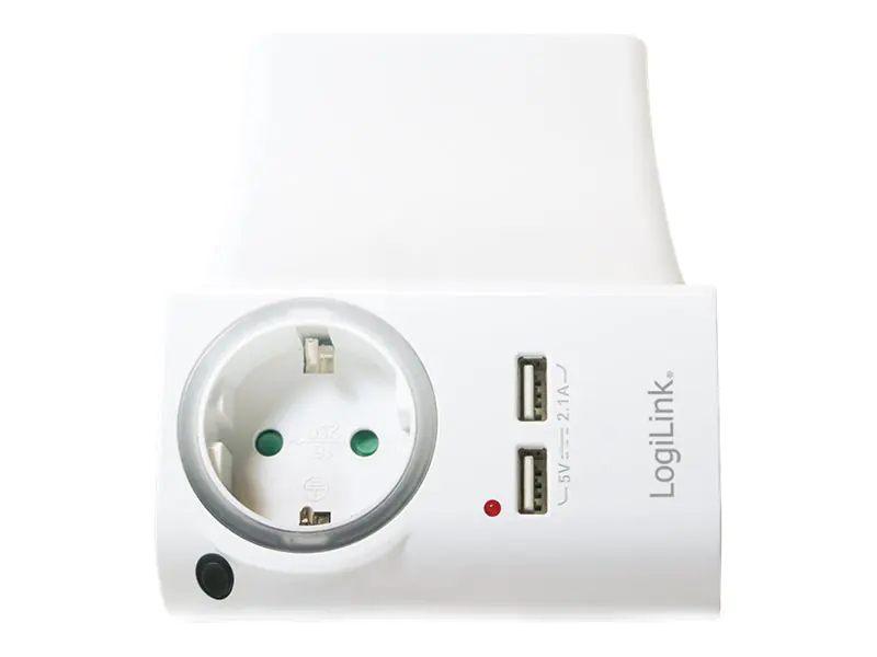 LogiLink 4 in 1 Socket - Netzteil - 3 Ausgabeanschlussstellen (CEE 7/4, 2 x USB) PA0165