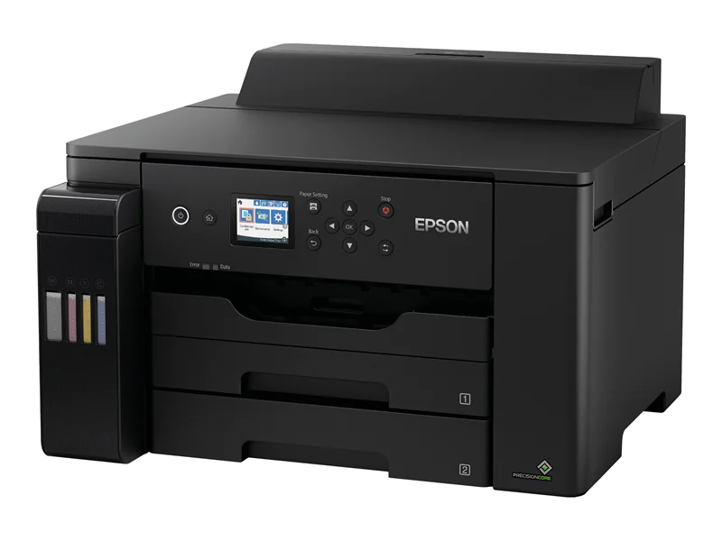 Epson EcoTank ET-16150 - Drucker - Farbe - Duplex - Tintenstrahl - A3 - 4800 x 1200 dpi - bis zu 25 Seiten/Min. (einfarbig)/bis zu 25 Seiten/Min. (Farbe) - Kapazität: 550 Blätter - USB, LAN, Wi-Fi - Schwarz