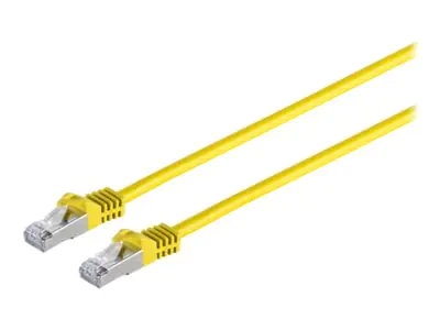 exertis Connect - Patch-Kabel - RJ-45 (M) zu RJ-45 (M) - 1 m - SFTP, PiMF - CAT 7 (Kabel) / CAT 6a (Anschlüsse) - halogenfrei, geformt, ohne Haken - Gelb