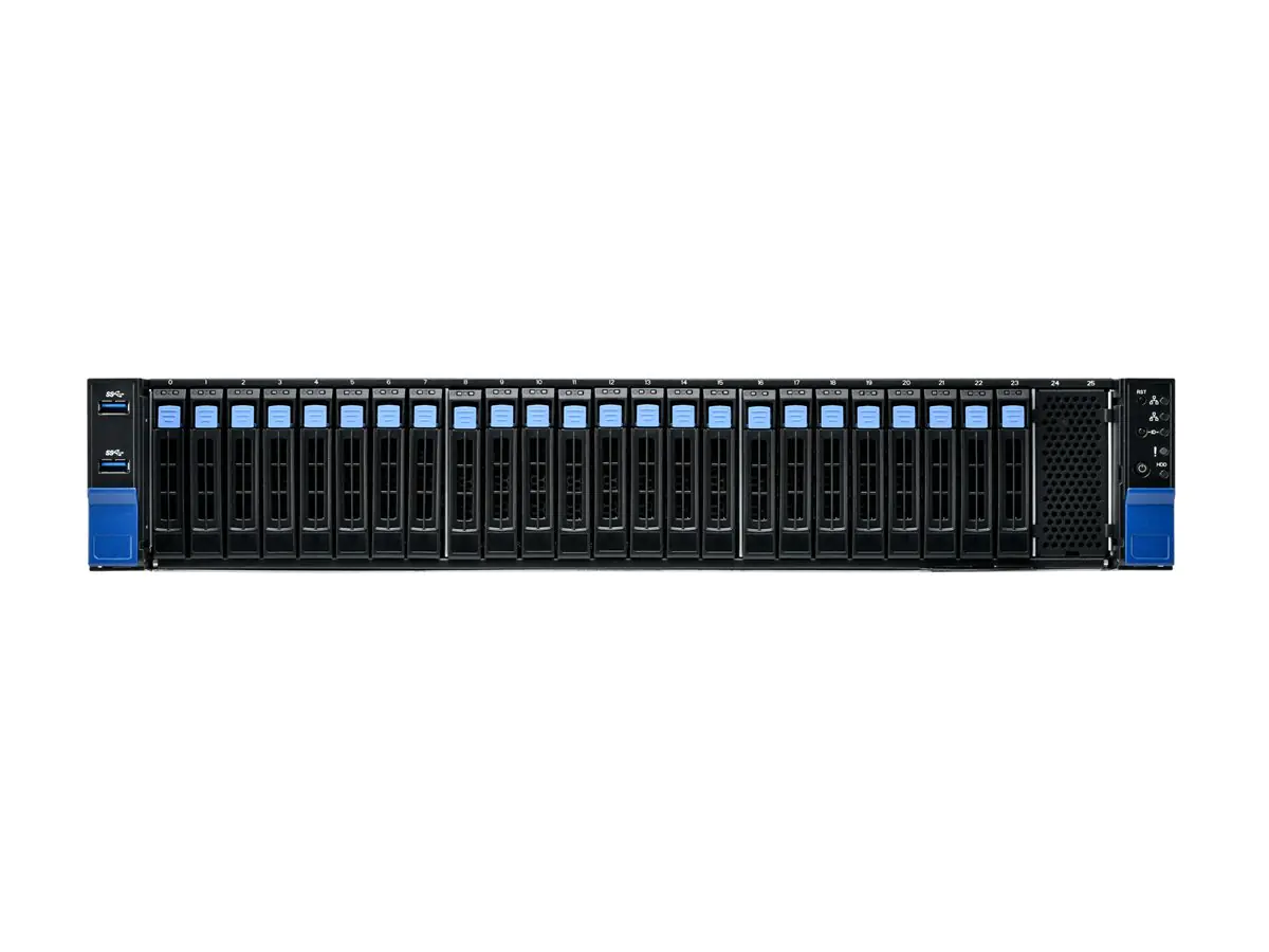 MiTAC B8261T85E24HR-2T - Server - Rack-Montage - 2U - zweiweg - keine CPU - NVMe - Hot-Swap 6.4 cm
