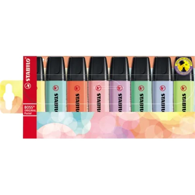 STABILO Textmarker BOSS 70/8-3 pastell sortiert 8 St./Pack. STABILO Textmarker BOSS 70/8-3 pastell sortiert 8 St./Pack.