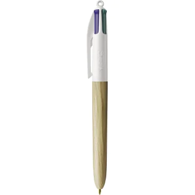 BIC® Mehrfarbkugelschreiber 4 Colours® Wood Style 0,4mm rot, blau, grün, schwarz Refill 4 colours Druckmechanik BIC® Mehrfarbkugelschreiber 4 Colours® Wood Style 0,4mm rot, blau, grün, schwarz Refill 4 colours Druckmechanik