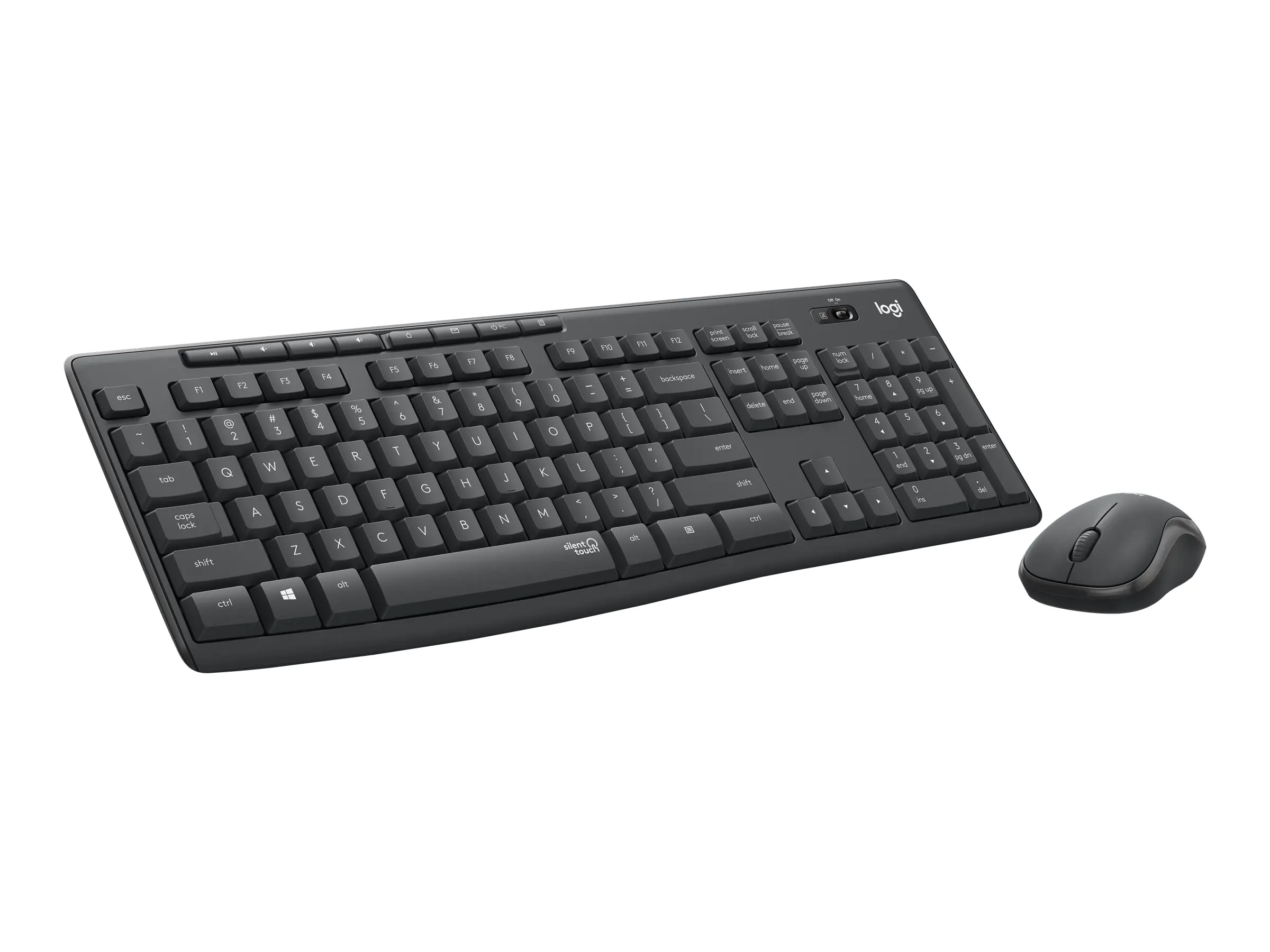 Logitech MK295 Silent - Tastatur-und-Maus-Set - kabellos - 2.4 GHz - US International - Graphite Logitech MK295 Silent - Tastatur-und-Maus-Set - kabellos - 2.4 GHz - US International - Graphite
