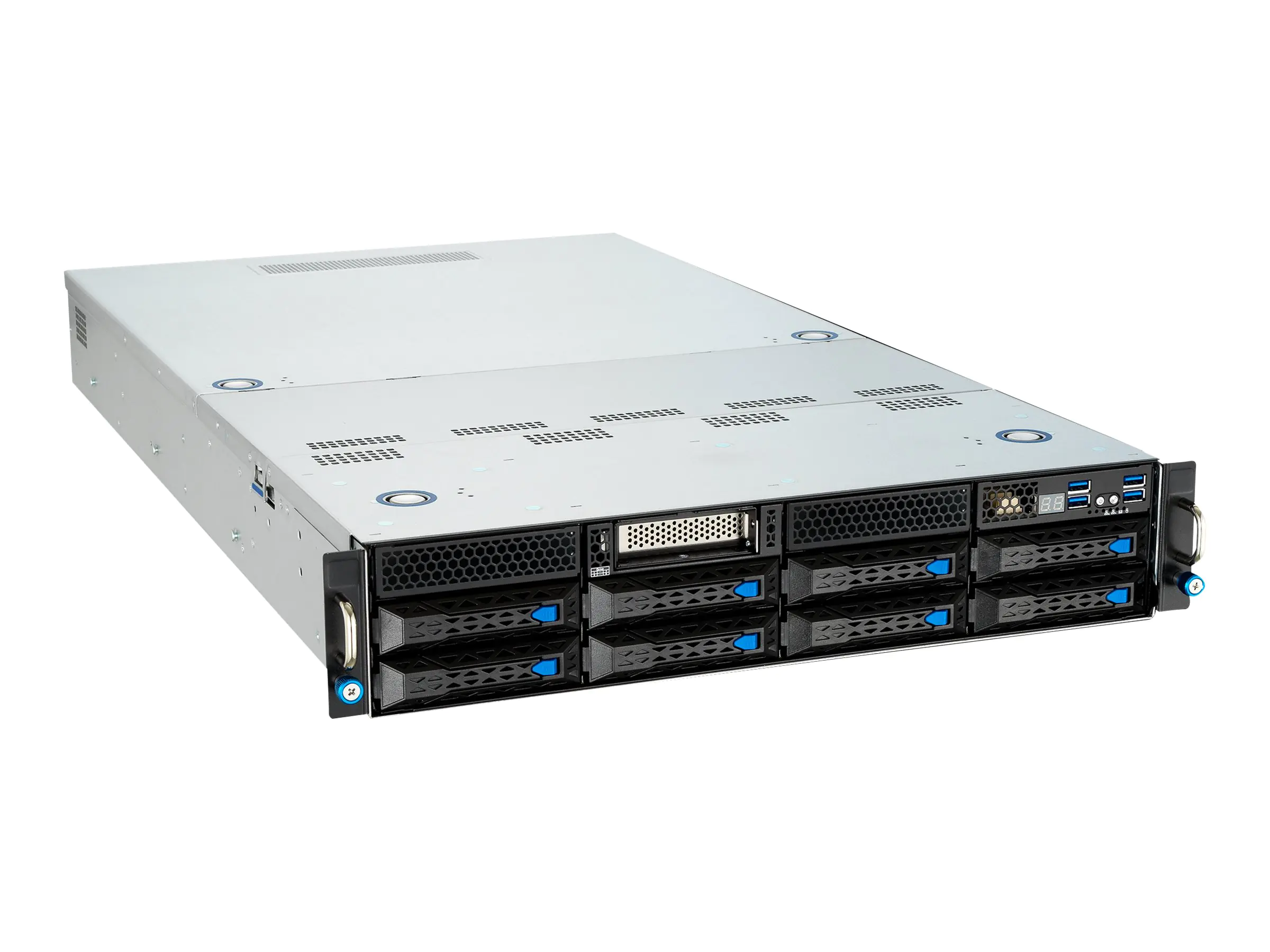 ASUS ESC4000 - Server - Rack-Montage - 2U - zweiweg - keine CPU - RAM 0 GB - SATA/PCI Express - Hot-Swap 6.4 cm, 8.9 cm (2.5", 3.5") Schacht/Schächte - keine HDD - AST2600 - 1GbE - Monitor: keiner