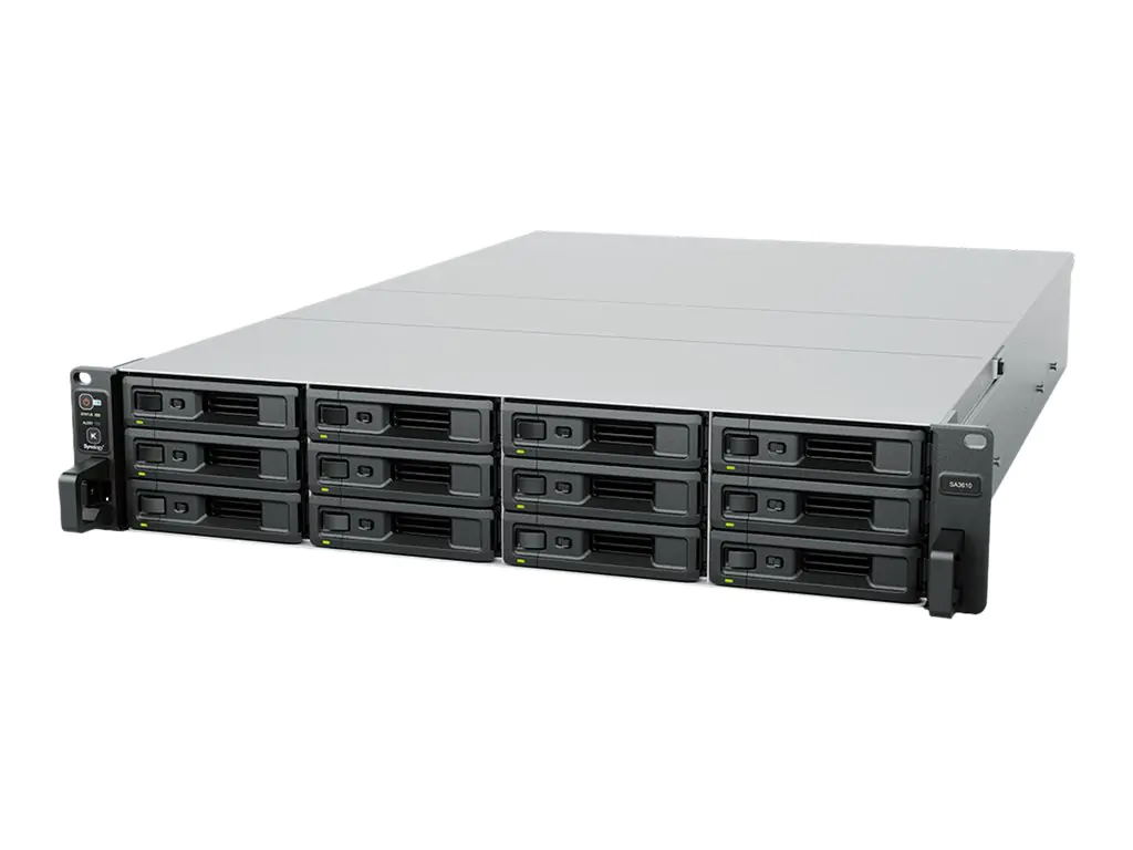 Synology UC3400 - NAS-Server - 12 Schächte - Rack - einbaufähig - RAID 0, 1, 5, 6, 10, JBOD, RAID F1, 5 Hot Spare, 6 Hot Spare, 10-Hot-Spare, 1 Hot-Spare, F1 Hot Spare - RAM 16 GB - Gigabit Ethernet / 10 Gigabit Ethernet - iSCSI Support