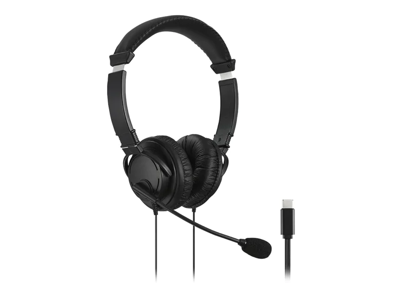 Kensington Hi-Fi USB-C Headphones with Mic - Headset - On-Ear - kabelgebunden - USB-C - Schwarz