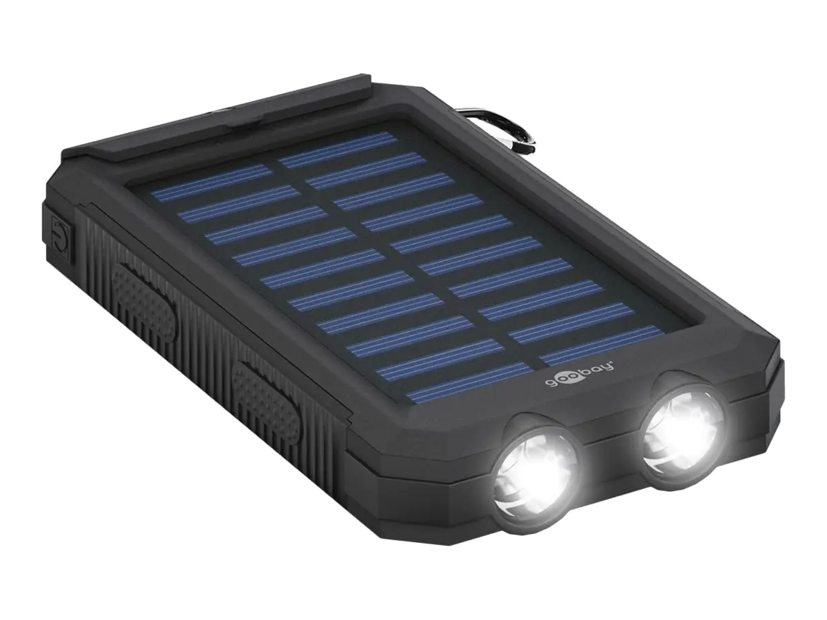 Wentronic goobay Outdoor PowerBank 8.0 - Solar-Powerbank - Li-Pol - 8000 mAh - 29.6 Wh - 2
