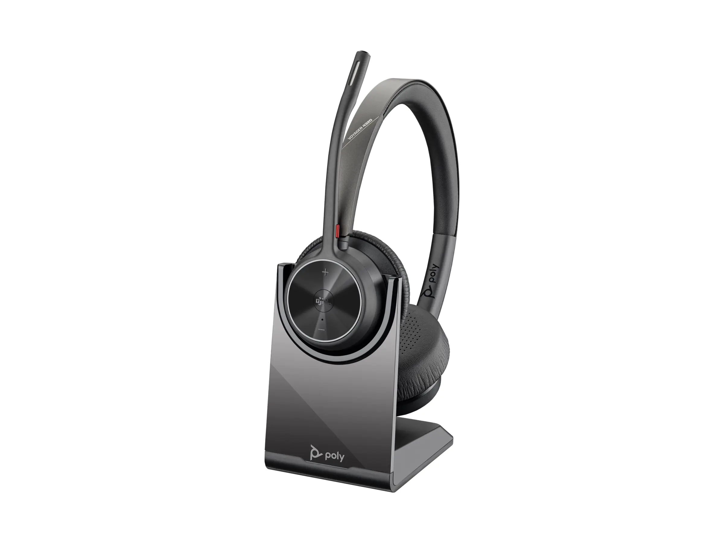 Poly Voyager 4320-M - Headset - On-Ear - Bluetooth - kabellos, kabelgebunden - Adapter USB-A via Bluetooth, USB-A - Schwarz - Zertifiziert für Microsoft Teams, Zoom Certified