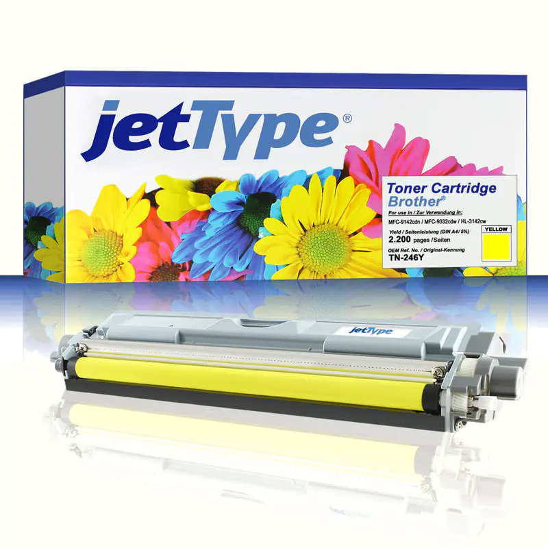 jetType Toner kompatibel zu Brother TN-246Y gelb 2.200 Seiten 1 Stück jetType Toner kompatibel zu Brother TN-246Y gelb 2.200 Seiten 1 Stück