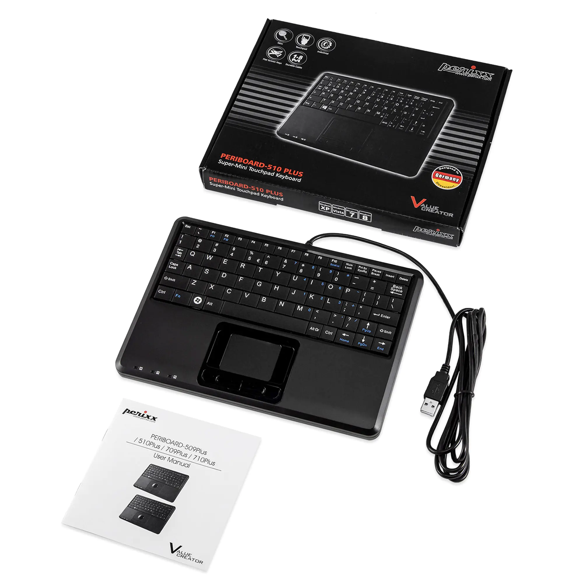 Perixx PERIBOARD-510H Plus - Tastatur - USB