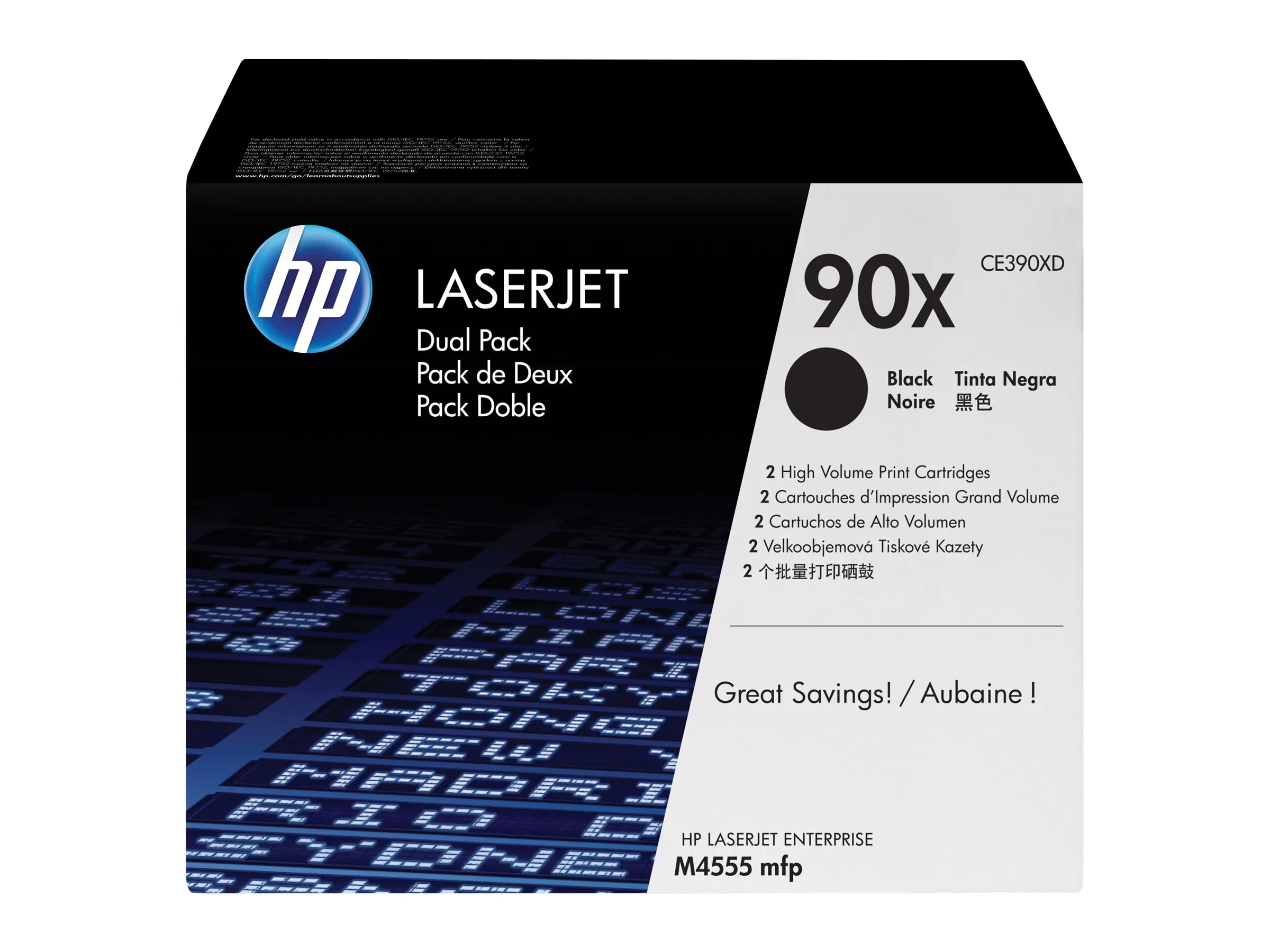 HP 90X - 2er-Pack - Hohe Ergiebigkeit - Schwarz - original - LaserJet - Tonerpatrone (CE390XD) - für LaserJet Enterprise 600 M602dn, 600 M602m, 600 M602n, 600 M602x, M4555 MFP, M603xh