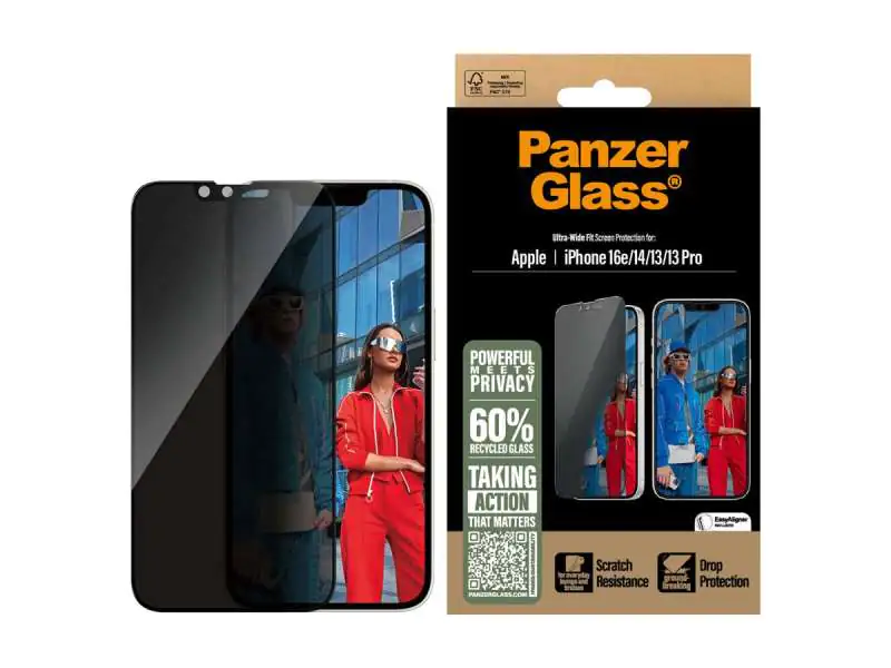 PanzerGlass Bildschirmschutz für Handy - Ultra-Wide Fit mit EasyAligner