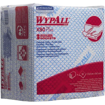 WYPALL Wischtuch X80 19139 Viertelfalz 35x34cm bl 30 St./Pack. WYPALL Wischtuch X80 19139 Viertelfalz 35x34cm bl 30 St./Pack.