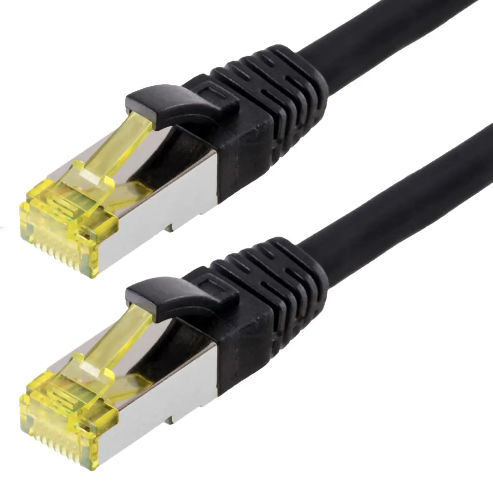Patchkabel DRAKA S/FTP (PIMF) CAT 6A, schwarz 5,0m halogenfrei, Hirose TM31 Stecker, CAT 7 Rohka Patchkabel DRAKA S/FTP (PIMF) CAT 6A, schwarz 5,0m halogenfrei, Hirose TM31 Stecker, CAT 7 Rohka