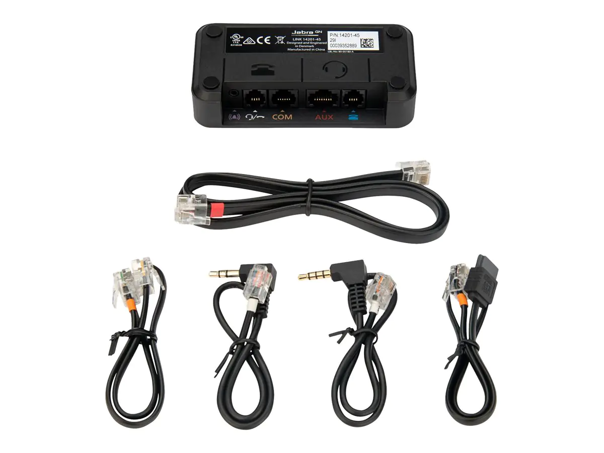 Jabra LINK - Elektronischer Hook-Switch Adapter für drahtloses Headset, VoIP-Telefon