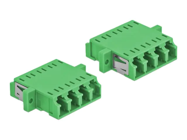 Delock - Netzwerkkoppler - LC Single-Modus (W) zu LC Single-Modus (W) - Glasfaser - grün (Packung mit 2)