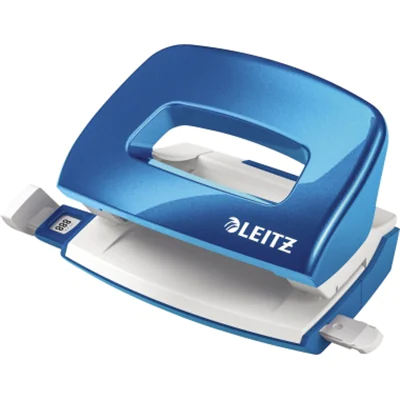 Leitz Locher NeXXt WOW Mini 8 cm 10 Bl. (80 g/m²) mit Anschlagschiene blau