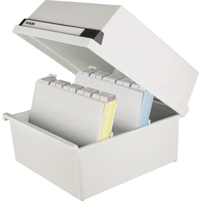 HAN Karteikasten 954-11 DIN A4 quer max. 1300Karten PS lichtgrau HAN Karteikasten 954-11 DIN A4 quer max. 1300Karten PS lichtgrau