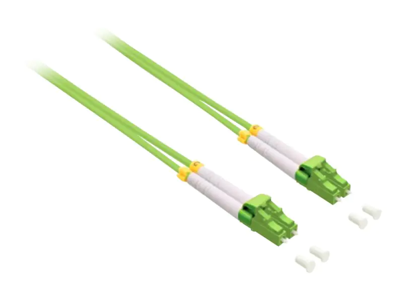 Helos - Patch-Kabel - LC Multi-Mode (M) zu LC Multi-Mode (M) - 1.5 m - Glasfaser - Duplex - 50/125 Mikrometer - OM5 - geschirmt, halogenfrei - hellgrün