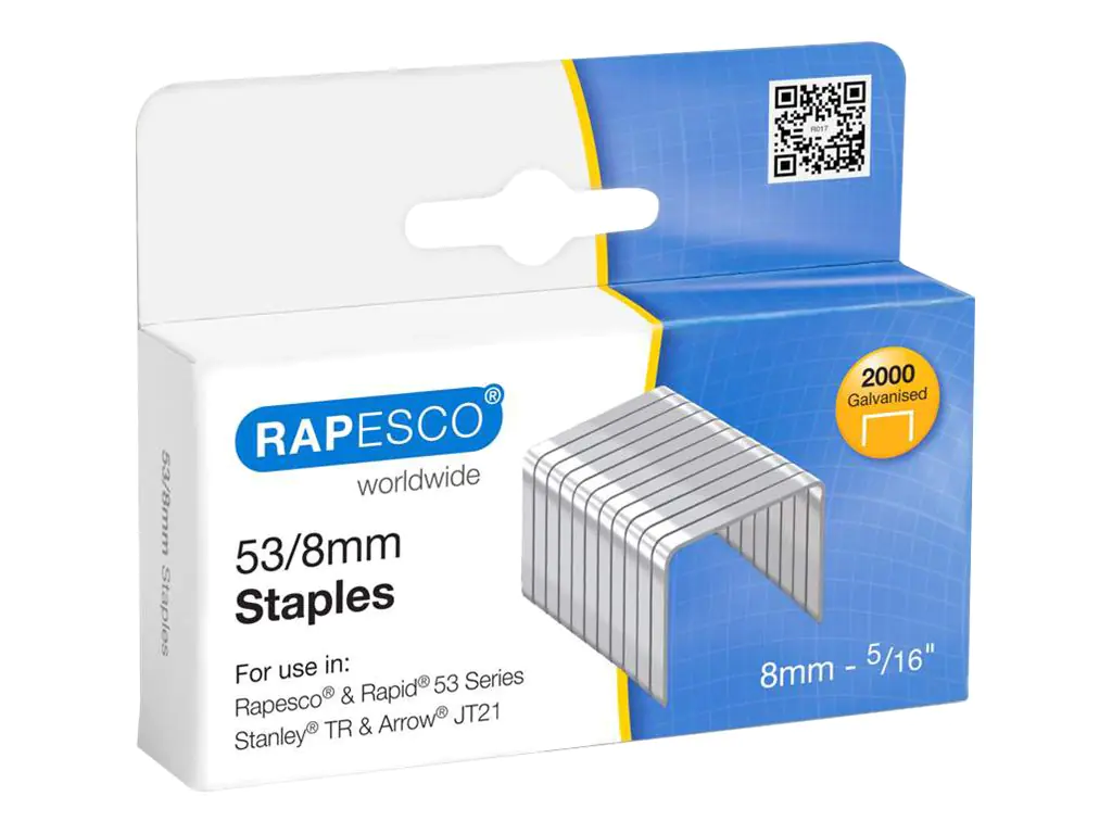 Rapesco Heftklammern - 53/8 - 8 mm - Verzinkter 0752