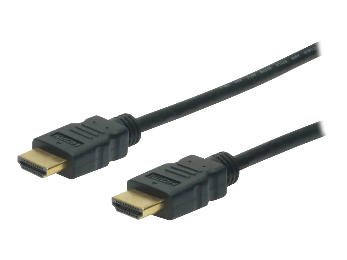 DIGITUS HDMI mit Ethernetkabel - HDMI (M) bis HDMI (M) - 2m - Schwarz - DK-330107-020-S
