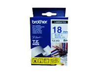 Brother Weiß, Blau - Rolle (1,8 cm x 8 m) 1 Kassette(n) laminiertes Band