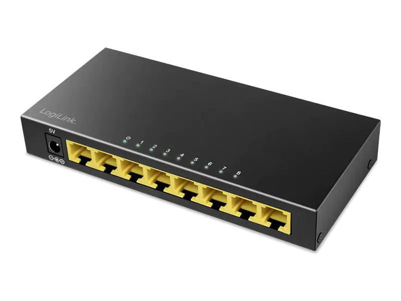 LogiLink Switch - Metallgehäuse - 8 x 10/100/1000 NS0117