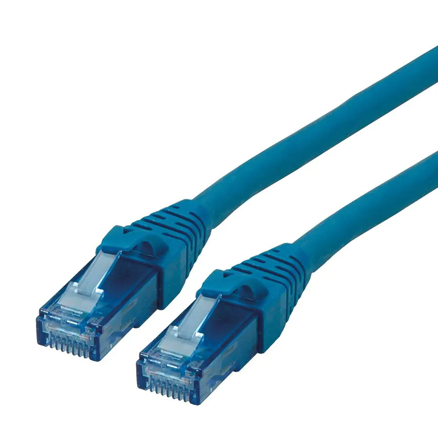 Roline - Patch-Kabel - RJ-45 (M) bis RJ-45 (M) - 3 m - UTP - CAT 6a - halogenfrei, geformt, verseilt - Blau