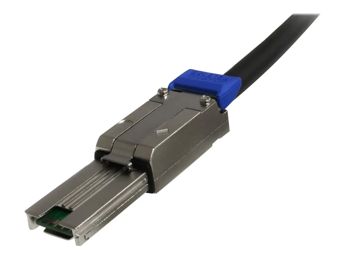 StarTech SAS Kabel extern SFF-8088 to SFF-8088 Mini SAS Kabel (26pin) 1m Anschlusskabel - 2 x SFF-8088 (26pin Mini SAS) Plug - Externes SAS-Kabel - TAA-konform - SAS 6Gbit/s - 4-Lane - 4x Shielded Mini MultiLane SAS (SFF-8088), 26-polig (S) zu 4x Shielded