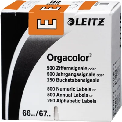 Leitz Buchstabensignal Orgacolor 66141000 E orange 250 St./Pack. Leitz Buchstabensignal Orgacolor 66141000 E orange 250 St./Pack.