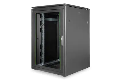 Digitus Unique DN-19 22U-8/8-B-1 - Schrank Netzwerkschrank - Schwarz, RAL 9005 - 22U - 48.3 cm (19")