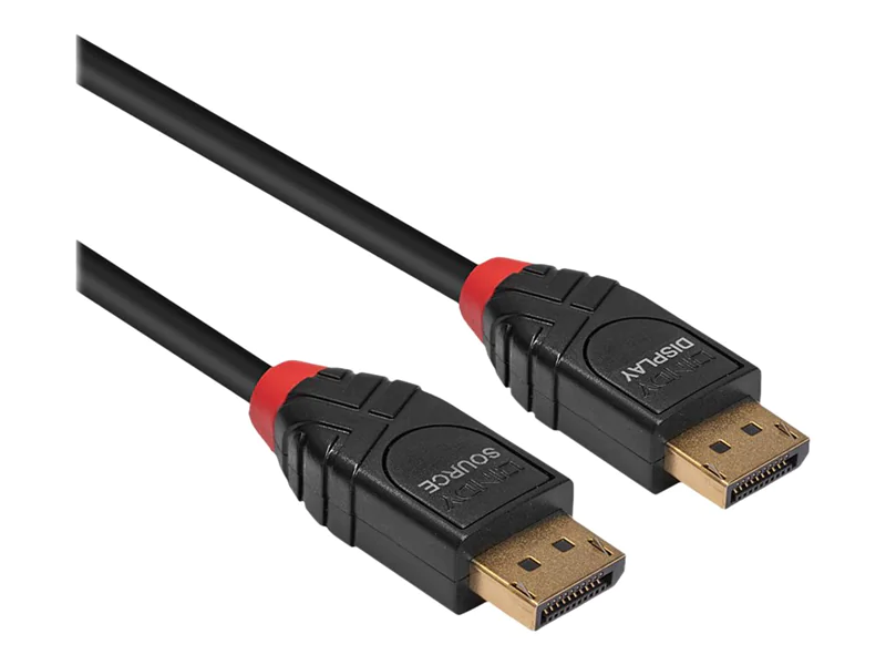 Lindy - DisplayPort-Kabel - DisplayPort (M) zu DisplayPort (M) - DisplayPort 1.4 - 7.5 m - rund, aktiv, unterstützt 8K 60 Hz (7680 x 4320), unterstützt 4K 144 Hz (4096 x 2160) - Schwarz