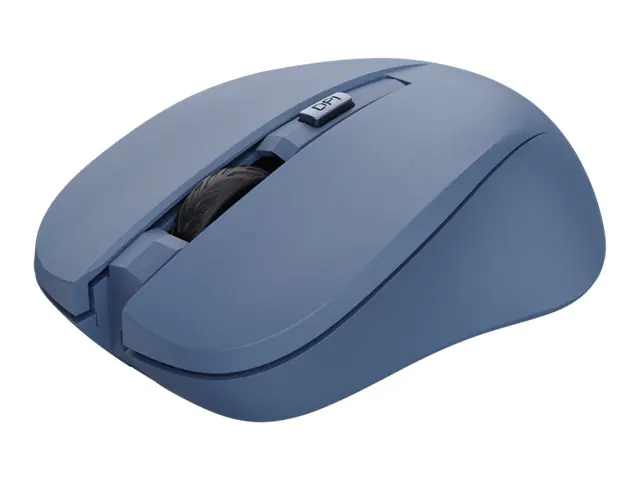 Trust Mydo - Maus - leise - rechts- und linkshändig - optisch - 4 Tasten - kabellos - 2.4 GHz - kabelloser Empfänger (USB) - Blau Trust Mydo - Maus - leise - rechts- und linkshändig - optisch - 4 Tasten - kabellos - 2.4 GHz - kabelloser Empfänger (USB) - Blau