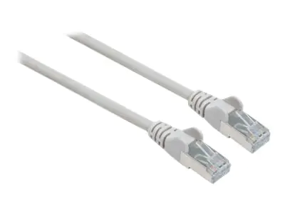 Intellinet Network Patch Cable, Cat6A, 0.5m, Grey, Copper, S/FTP, LSOH / LSZH, PVC, RJ45, Gold Plated Contacts, Snagless, Booted, Polybag - Patch-Kabel - RJ-45 (M) bis RJ-45 (M) - 50 cm - SFTP - CAT 6a - IEEE 802.3af - geschirmt, geformt - Grau