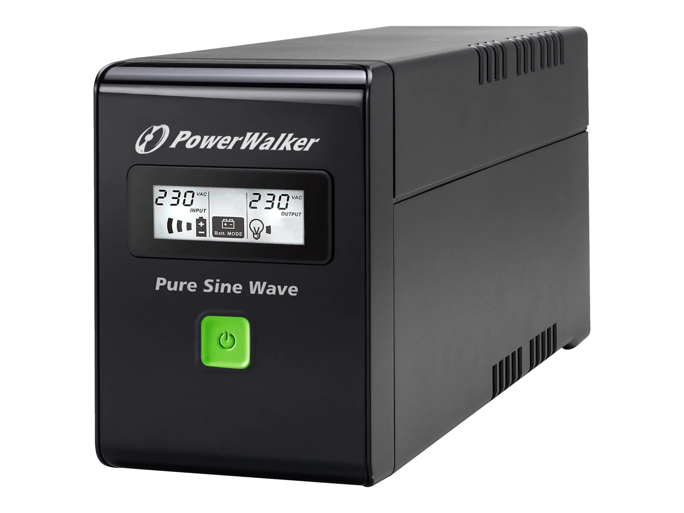 PowerWalker VI 600 SW - USV - Wechselstrom 220/230/240 V - 360 Watt - 600 VA - 7 Ah - USB - Ausgangsanschlüsse: 2 - Schwarz
