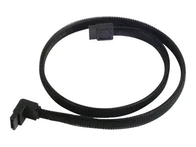 SilverStone CP08 - SATA-Kabel - Serial ATA 150/300/600 - SATA (W) zu SATA (W) - 50 cm - 90° Stecker - Schwarz