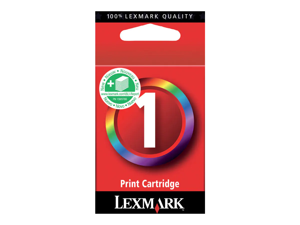 Lexmark Cartridge No. 1 - Farbe (Cyan, Magenta, Gelb) - Original - Tintenpatrone - für Lexmark X2310, X2330, X2350, X2450, X2470, X2470m, X3430, X3450, X3470, Z730, Z735
