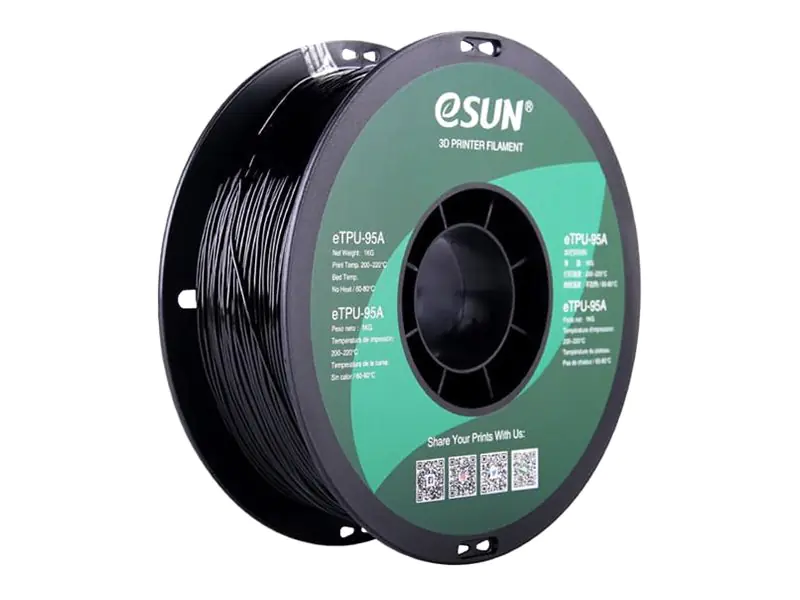 Esun Filament TPU-95A Schwarz 1.75 mm 1 kg ETPU-95A175B1