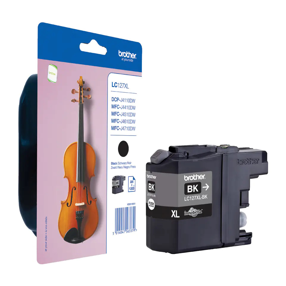 Brother LC127XLBK - Sehr hohe Ergiebigkeit - Schwarz - Original - Tintenpatrone - für Brother DCP-J4110DW, MFC-J4410DW, MFC-J4510DW, MFC-J4610DW, MFC-J4710DW Brother LC127XLBK - Sehr hohe Ergiebigkeit - Schwarz - Original - Tintenpatrone - für Brother DCP-J4110DW, MFC-J4410DW, MFC-J4510DW, MFC-J4610DW, MFC-J4710DW