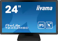 Iiyama ProLite T2452MSC-B1 - LED-Monitor - 61 cm (24") (23.8" sichtbar) - Touchscreen - 1920 x 1080 Full HD (1080p) - IPS - 400 cd/m² - 1000:1 - 14 ms - HDMI, DisplayPort, 2xUSB-C - Lautsprecher - mattschwarz