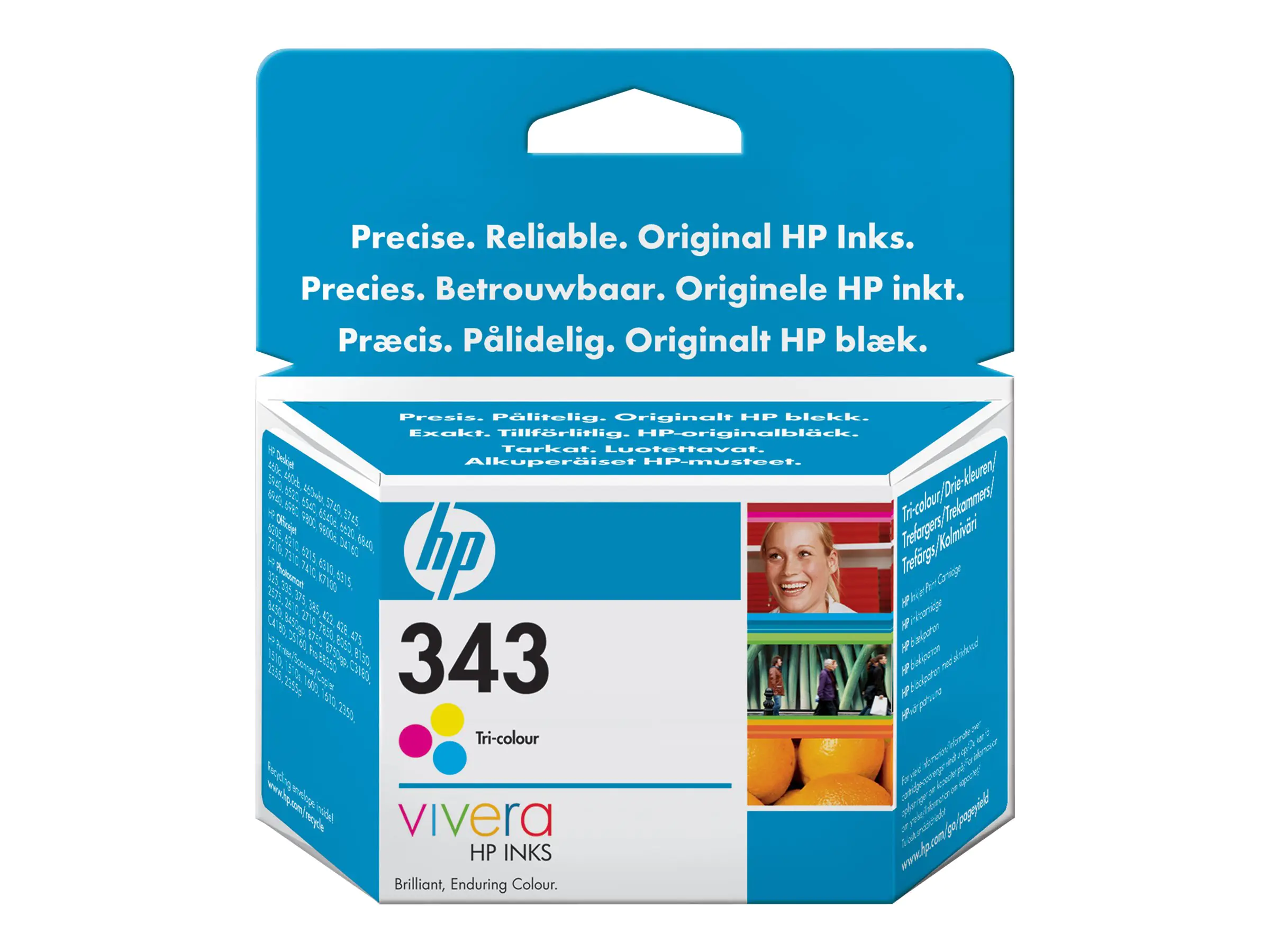 HP 343 - Farbe (Cyan, Magenta, Gelb) - original - Tintenpatrone - für Officejet 100, 150; Photosmart C4210, C4272, C4340, C4385, C4390, D5360, D5363, D5368 HP 343 - Farbe (Cyan, Magenta, Gelb) - original - Tintenpatrone - für Officejet 100, 150; Photosmart C4210, C4272, C4340, C4385, C4390, D5360, D5363, D5368