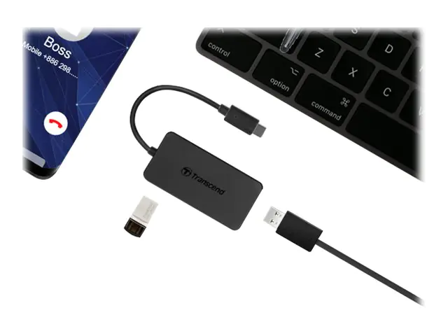Transcend HUB2C - Hub - 4 x USB 3.1 Gen 1 - Desktop TS-HUB2C