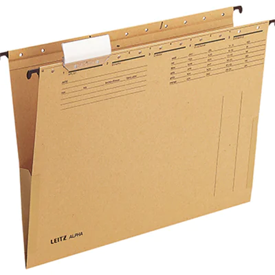 Leitz Hängetasche ALPHA® DIN A4 250g/m² Natronkarton, recycelt naturbraun 25 St./Pack. Leitz Hängetasche ALPHA® DIN A4 250g/m² Natronkarton, recycelt naturbraun 25 St./Pack.