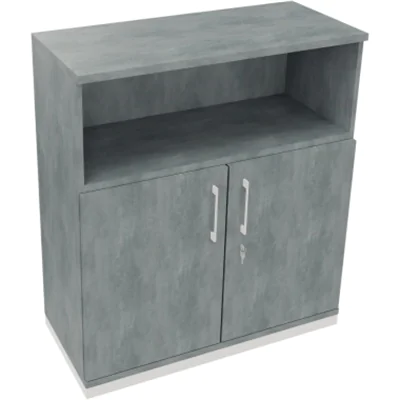 Kombischrank 2OH Tür 1OH Regal B1000xT442xH1133mm ws/Beton